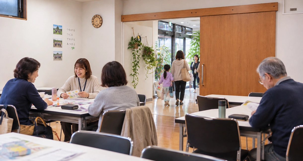 もぐらの会でそれぞれの時間を過ごす人たち